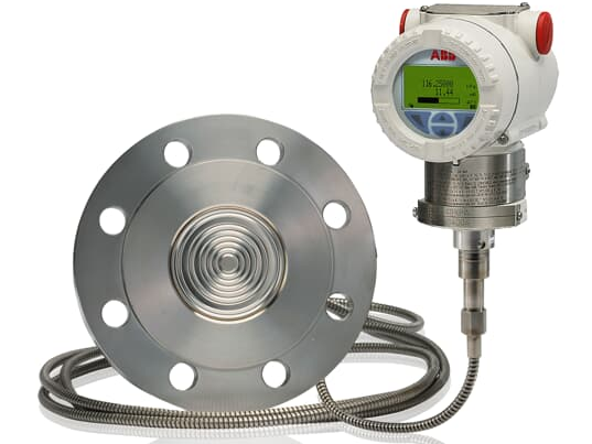 ABB 266ART Absolute pressure transmitter with remote diaphragm seal.