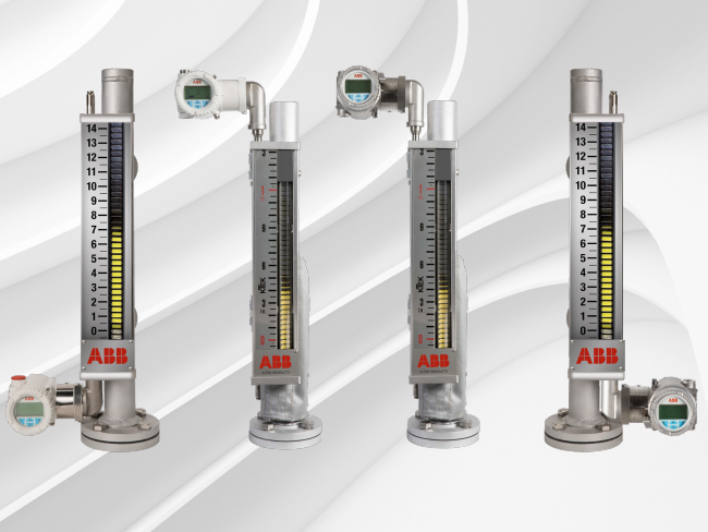 ABB KM26 Magnetic liquid level gauge suitable for extreme pressures and temperatures.