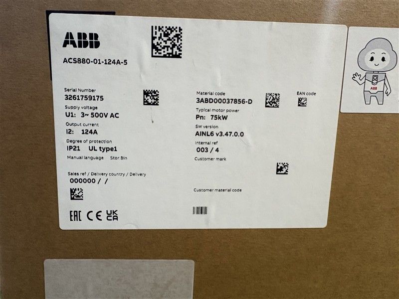 High-Efficiency ABB ACS880-01-124A-5 Wall-Mounted AC Drive for Demanding Process and Automation Applications