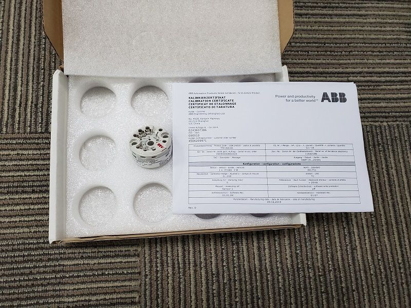 100% brand new and stock ABB TTH200E1HBSM5 Head-mount temperature transmitter.