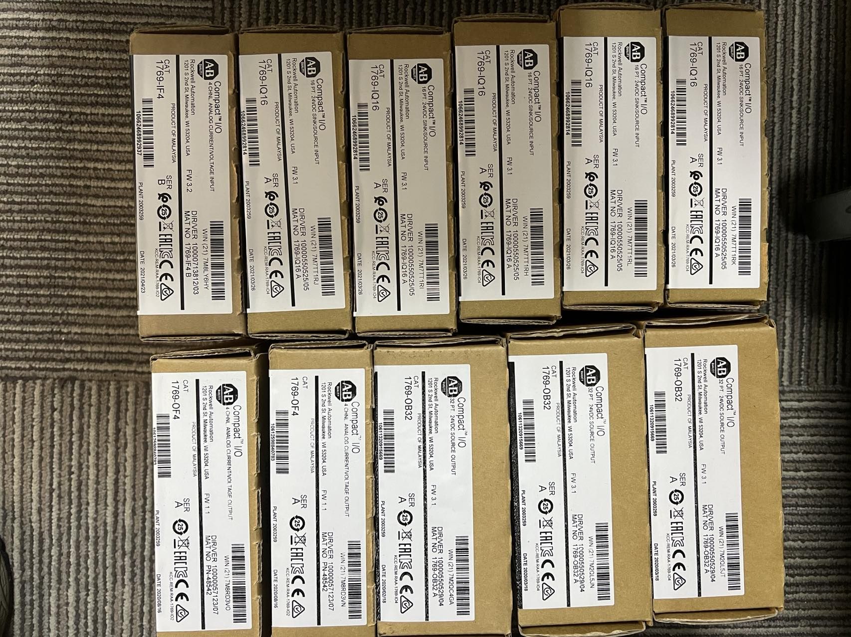 Good price for brand new Allen Bradley 1756-A4 4 Slot ControlLogix Chassis.