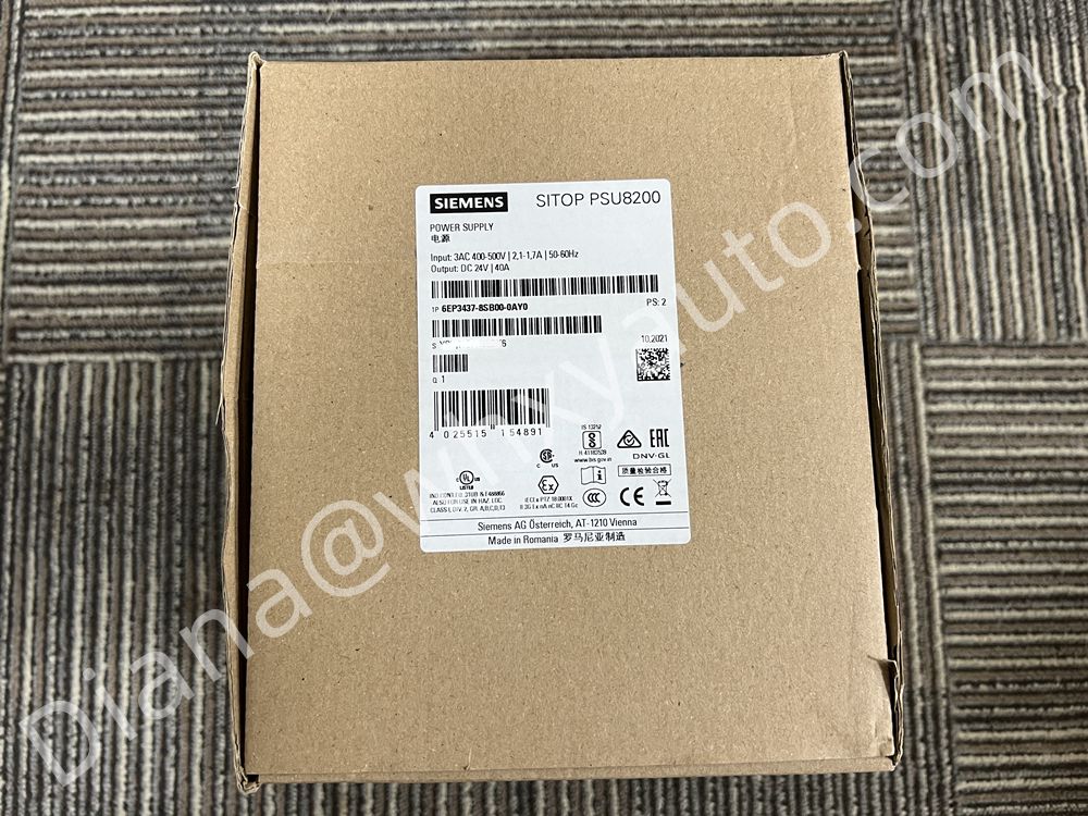 100% original Siemens 6EP3437-8SB00-0AY0 SITOP PSU8200 24 V/40 A stabilized power supply product in stock for sale. New arrival 6EP3437-8SB00-0AY0 for you.