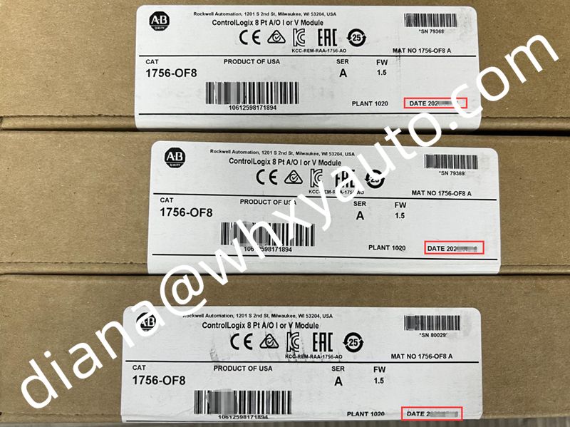 Dear clients, our new arrival Allen Bradley 1756-OF8 ControlLogix 8 Pt A/O I or V Module in stock for you. 1756-OF8 module with good production time.