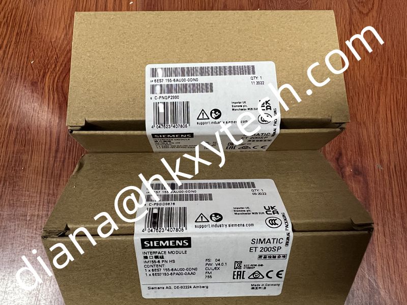 New arrival Germany origin Siemens 6ES7155-6AU00-0DN0 SIMATIC ET 200SP, PROFINET interface module in stock for your reference. You can contact me here to order Siemens 6ES7155-6AU00-0DN0 directly.