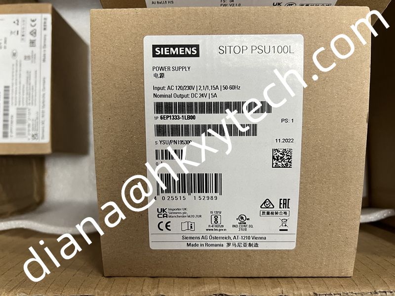 High quality Siemens 6EP1333-1LB00 SITOP PSU100L 24 V/5 A Stabilized power supply products in stock for sale. We supply brand new and original Siemens 6EP1333-1LB00 products with good production time.