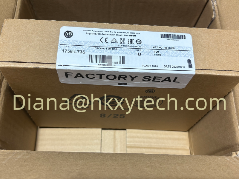 Allen-Bradley 1756-L73S GuardLogix 5573S Safety Controller with 8 MB Standard Memory and 4 MB Safety Memory for Integrated Industrial Automation